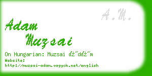 adam muzsai business card